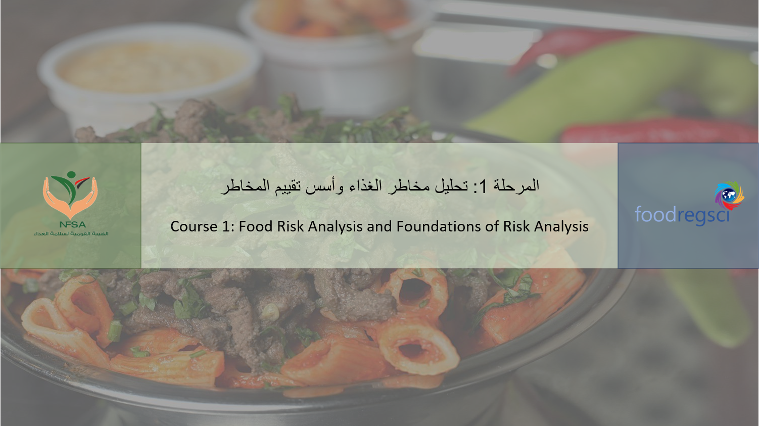 المرحلة 1: تحليل مخاطر الغذاء وأسس تقييم المخاطر | Course 1: Food Risk Analysis and Foundations of Risk Assessment